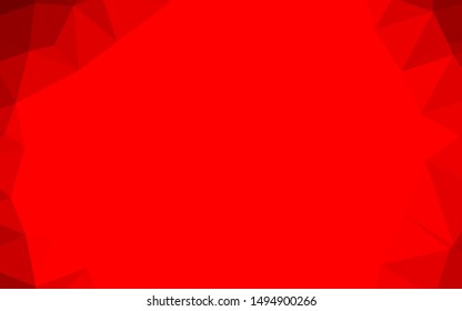 Light Red vector triangle mosaic template. A completely new color illustration in a vague style. Template for a cell phone background.