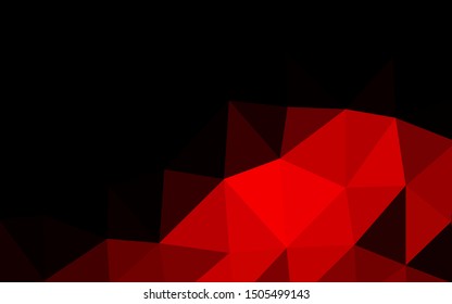 Light Red vector triangle mosaic texture. Glitter abstract illustration with an elegant design. Completely new design for your business.