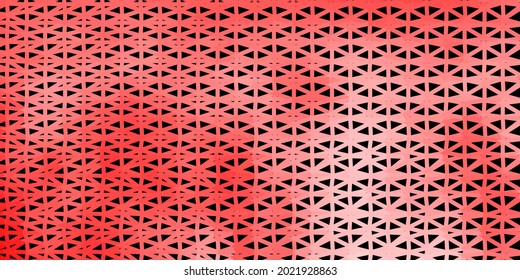 Light red vector triangle mosaic template. Modern abstract illustration with polygonal triangles. Your design for applications.