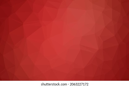 Light Red vector triangle mosaic cover. Shining colored illustration in a Brand new style. Textured pattern for background.