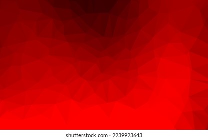 Light Red vector triangle mosaic template. Glitter abstract illustration with an elegant design. Template for your brand book.