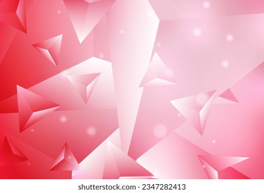Light Red vector triangle mosaic background. Creative geometric illustration in Origami style with gradient. Best triangular design for your business.