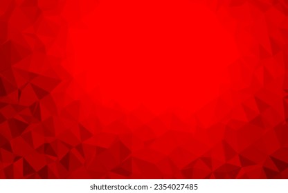 Light Red vector triangle mosaic template. Geometric illustration in Origami style with gradient. Polygonal design for your web site.