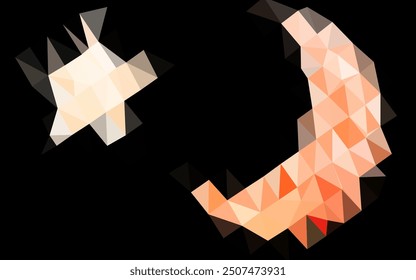 Light Red vector triangle mosaic template. Glitter abstract illustration with an elegant design. Template for your brand book.