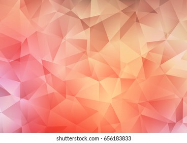 Light Red vector triangle mosaic template. Geometric illustration in Origami style with gradient.  The polygonal design can be used for your web site.