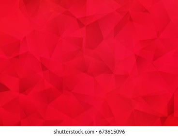 Light Red vector triangle mosaic background. A completely new color illustration in a vague style. Triangular pattern for your business design.