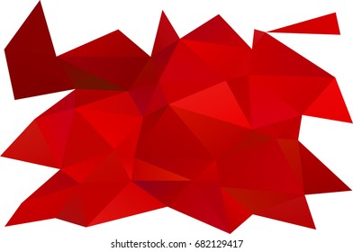 Light Red vector triangle mosaic pattern. Glitter abstract illustration with an elegant design. Brand-new design for your business.