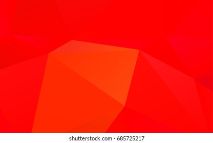 Light Red vector triangle mosaic template. Shining illustration, which consist of triangles. A completely new design for your business.