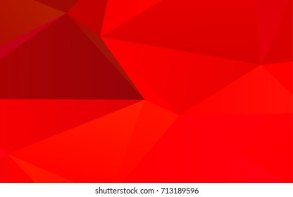 Light Red vector triangle mosaic pattern. Shining colored illustration in a brand-new style. The polygonal design can be used for your web site.