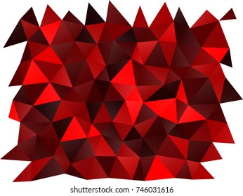 Light Red vector triangle mosaic pattern. Creative illustration in halftone style with gradient. Brand-new design for your business.
