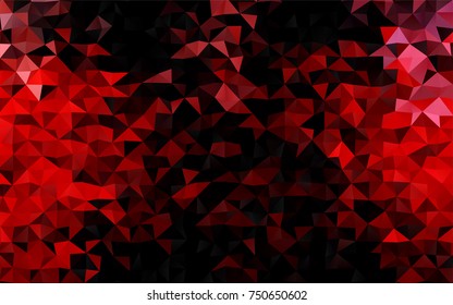 Light Red vector triangle mosaic pattern. A sample with polygonal shapes. A completely new design for your business.