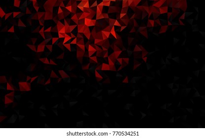 Light Red vector triangle mosaic background. Modern geometrical abstract illustration with gradient. Triangular pattern for your business design.