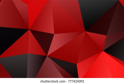 Light Red vector triangle mosaic pattern. Modern geometrical abstract illustration with gradient. Triangular pattern for your business design.