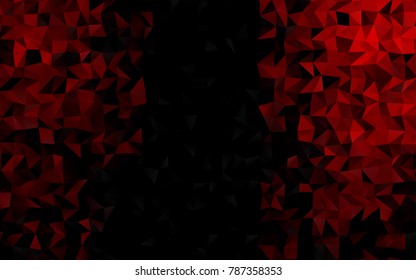 Light Red vector triangle mosaic template. Shining illustration, which consist of triangles. The template can be used as a background for cell phones.