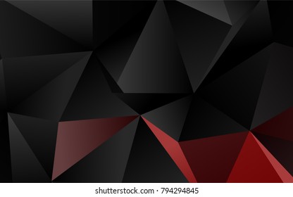 Light Red vector triangle mosaic pattern. Modern geometrical abstract illustration with gradient. The completely new template can be used for your brand book.