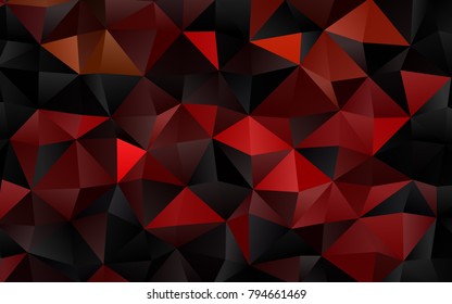 Light Red vector triangle mosaic template. Modern geometrical abstract illustration with gradient. Brand-new design for your business.