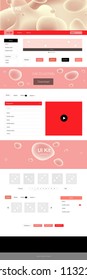Light Red vector ui kit with bubble shapes. Colorful abstract illustration with gradient lines. This sample is for your website.