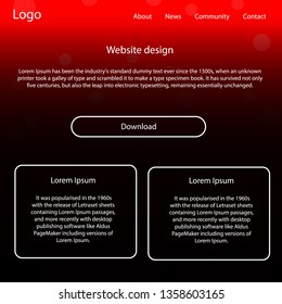 Light Red vector ui kit with clouds, stars. Colorful ui/ux kit with header consisted of clouds & stars. This template you can use for websites.