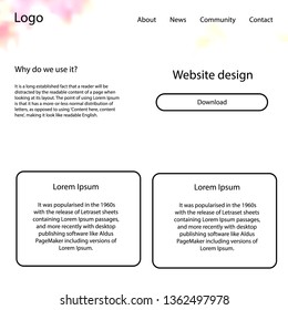 Light Red vector ui kit with clouds, stars. Colorful Style guide with stars on abstract background. Simple colorful design for websites.