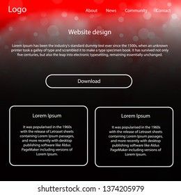 Light Red vector ui kit with clouds, stars. Colorful ui/ux kit with header consisted of clouds & stars. This sample is for your landing page.