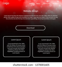 Light Red vector web ui kit with nebula stars. Decorative ui kit design in abstract style with colorful sky. Modern template for your landing page.
