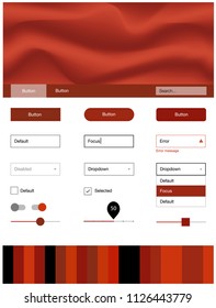 Light Red vector wireframe kit with abstract circles. Colorful illustration in abstract memphis style with gradient. Beautiful layout for websites, landing pages.