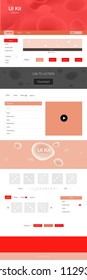 Light Red vector wireframe kit with abstract circles. Glitter abstract illustration with blurred bubble shapes.. This sample is for your landing page.