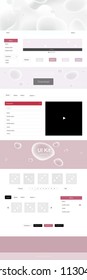 Light Red vector wireframe kit with abstract circles. Shining curly illustration in marble style with gradient. This template you can use for landing pages.