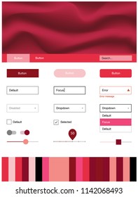 Light Red vector wireframe kit with abstract circles. Modern gradient abstract illustration with bandy lines. Beautiful layout for websites, landing pages.