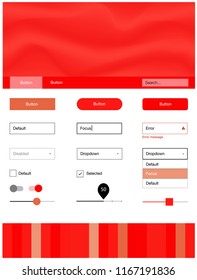 Light Red vector wireframe kit with abstract circles. Elegant bright illustration with gradient  in memphis style. Modern template for your landing page.