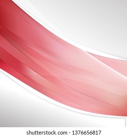Light Red Wave Business Background Vector Illustration
