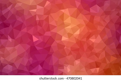 Light red, yellow abstract mosaic template. Shining colored illustration in a brand-new style. Brand-new style for your business design.