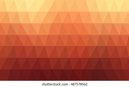 Light red, yellow abstract mosaic template. Creative illustration in halftone style with gradient. The textured pattern can be used for background.
