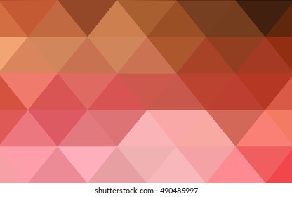 Light red, yellow abstract mosaic pattern. Triangular geometric sample with gradient.  The best triangular design for your business.