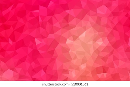 Light red, yellow abstract mosaic background. Geometric illustration in Origami style with gradient.  The completely new template can be used for your brand book.