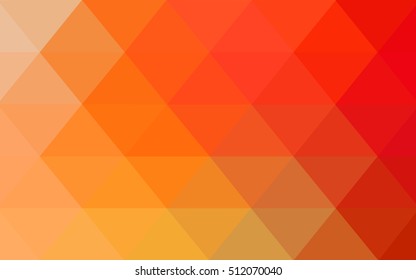 Light red, yellow abstract mosaic background. Shining illustration, which consist of triangles. Triangular pattern for your business design.
