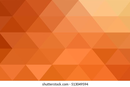 Light red, yellow abstract mosaic pattern. Triangular geometric sample with gradient.  The best triangular design for your business.