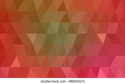 Light red, yellow abstract polygonal template. Glitter abstract illustration with an elegant design. The polygonal design can be used for your web site.