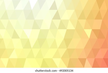 Light red, yellow abstract polygonal background. Shining illustration, which consist of triangles. The textured pattern can be used for background.