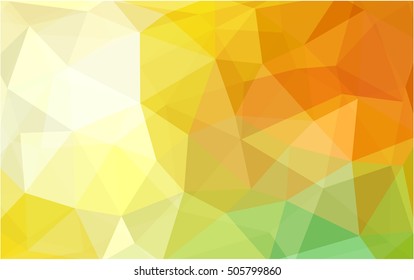 Light red, yellow abstract polygonal pattern. Triangular geometric sample with gradient.  The polygonal design can be used for your web site.