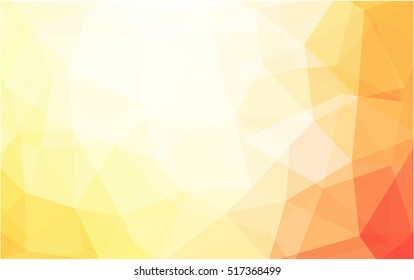 Light red, yellow abstract polygonal pattern. Colorful illustration in abstract style with gradient. The best triangular design for your business.