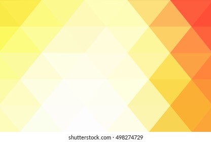 Light red, yellow blurry triangle background. Creative illustration in halftone style with gradient. The polygonal design can be used for your web site.