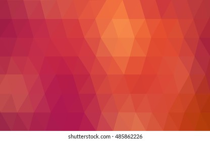 Light red, yellow low poly template. An elegant bright illustration with gradient. A new texture for your design.