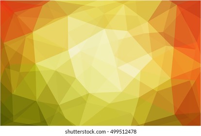 Light red, yellow low poly background. A vague abstract illustration with gradient. The completely new template can be used for your brand book.