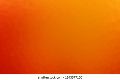 Light Red, Yellow and Orange vector polygonal background. Shining illustration, which consist of triangles. The completely new template can be used for your brand book.