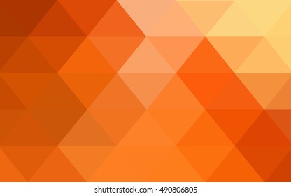 Light red, yellow polygon abstract template. A completely new color illustration in a vague style. Triangular pattern for your business design.