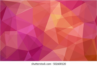 Light red, yellow polygon abstract template. Creative geometric illustration in Origami style with gradient. The completely new template can be used for your brand book.
