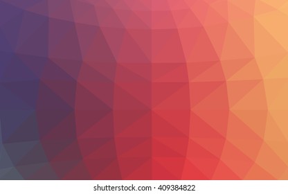 Light red, yellow polygonal illustration, which consist of triangles. Triangular design for your business. Geometric background in Origami style with gradient.