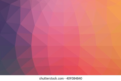 Light red, yellow polygonal illustration, which consist of triangles. Triangular design for your business. Geometric background in Origami style with gradient.