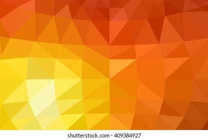 Light red, yellow polygonal illustration, which consist of triangles. Triangular design for your business. Geometric background in Origami style with gradient.